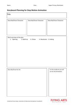Storyboard Planning for Stop Motion Animation
