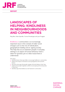 PDF: Landscapes of helping: kindliness in neighbourhoods and