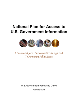 National Plan for Access to US Government Information