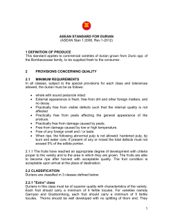 ASEAN Standard for Durian