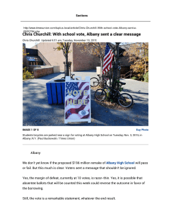 Chris Churchill: With school vote, Albany sent a clear