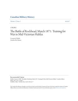 The Battle of Rockhead, March 1871: Training for War in Mid