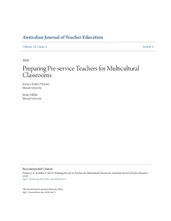 Preparing Pre-service Teachers for Multicultural