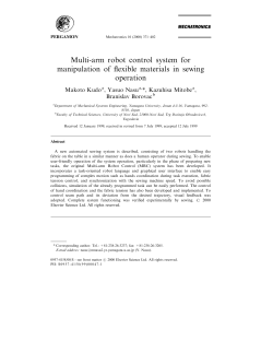Multi-arm robot control system for manipulation of flexible materials