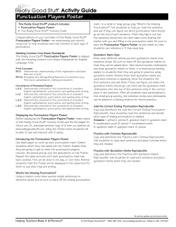 Punctuation Players Poster