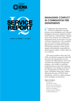 Managing Conflict in Combination Fire Departments