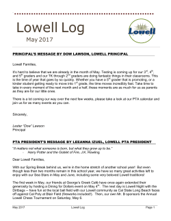 May 2017 - Lowell PTA