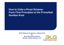 How to Untie a Ponzi Scheme: From First Principles to the Proverbial