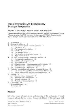 Insect Immunity: An Evolutionary Ecology Perspective