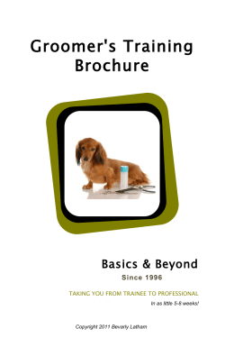 Groomer`s Training Brochure