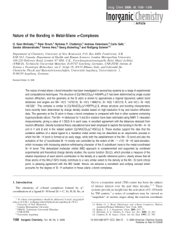 Nature of the bonding in metal-silane &sigma;