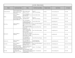 Access Officer - Highways Department District Venue/Premise
