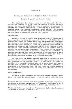 CHAPTER 60 Shoaling and Reflection of Nonlinear Shallow Water