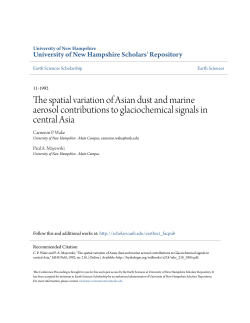 The spatial variation of Asian dust and marine aerosol contributions