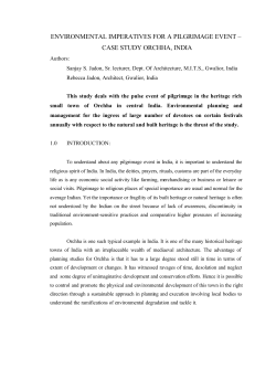 environmental imperatives for a pilgrimage event &ndash; case