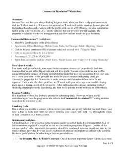 Commercial Revolution&trade; Guidelines Overview