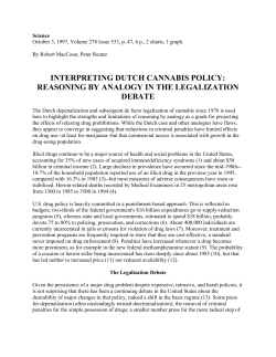 interpreting dutch cannabis policy: reasoning by analogy in the
