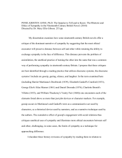 the rhetoric and ethics of sympathy in the Nineteenth
