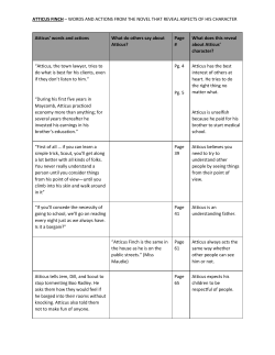 ATTICUS FINCH &ndash; WORDS AND ACTIONS FROM THE NOVEL
