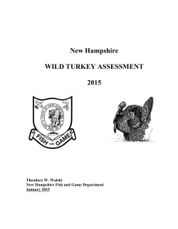 New Hampshire WILD TURKEY ASSESSMENT 2015
