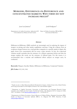 mergers, difference-in-difference and concentrated markets