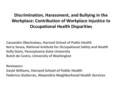 Discrimination, Harassment, Abuse and Bullying in The Workplace