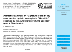 Interactive comment on &ldquo;Signature of the 27
