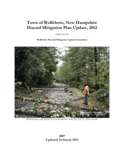 Town of Wolfeboro, New Hampshire Hazard Mitigation Plan Update