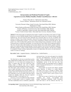 Interpretation and Medicinal Potential of Yaqtin