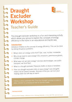 Draught Excluder Workshop - Edinburgh World Heritage
