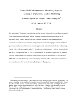 Unintended consequences of election monitoring: theory and empirics