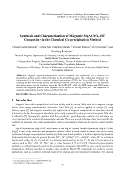 Synthesis and Characterization of Magnetic MgAl-NO3-HT