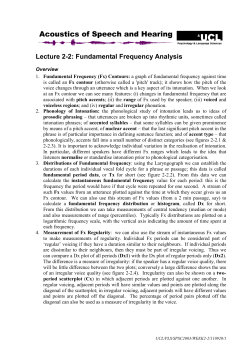 Lecture 2-2: Fundamental Frequency Analysis