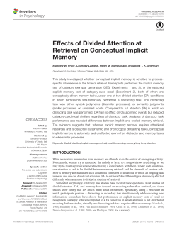 Effects of Divided Attention at Retrieval on Conceptual Implicit Memory