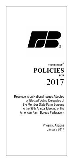 POLICIES - Maryland Farm Bureau