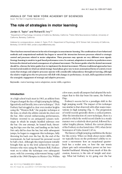 The role of strategies in motor learning