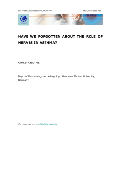 have we forgotten about the role of nerves in asthma?