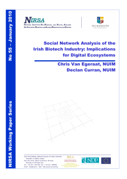 Social Network Analysis of the Irish Biotech Industry