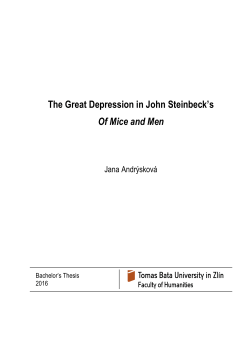 The Great Depression in John Steinbeck`s Of Mice and Men