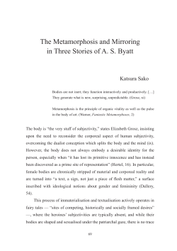 Title The Metamorphosis and Mirroring in Three Stories of