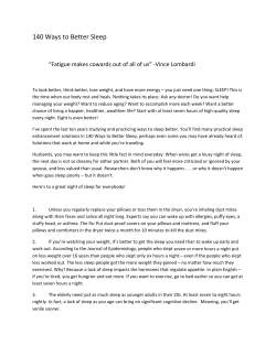 140 Ways to Better Sleep