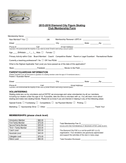 2015-2016 Diamond City Figure Skating Club Membership Form