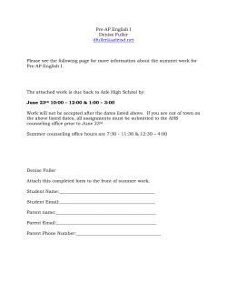 PAP English I