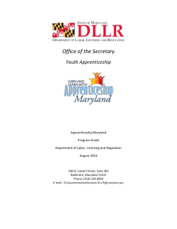 Office of the Secretary - Maryland Department of Labor, Licensing