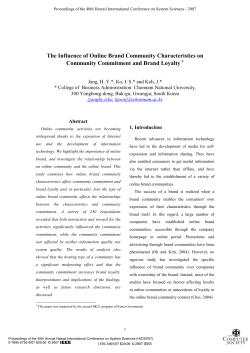 The Influence of Online Brand Community Characteristics on