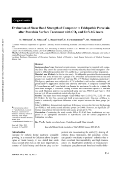 Evaluation of Shear Bond Strength of Composite to Feldspathic