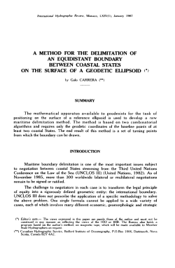 a method for the delimitation of an equidistant boundary between
