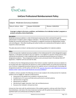 Moderate (Conscious) Sedation
