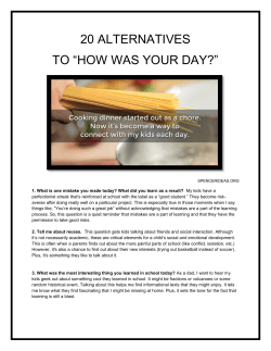 20 alternatives to &ldquo;how was your day?&rdquo;