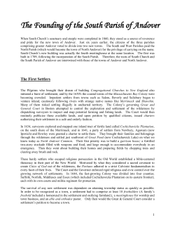 The Founding of the South Parish of Andover